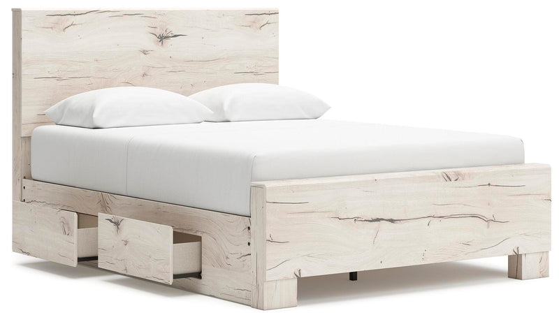 Cama con paneles y almacenamiento Lawroy