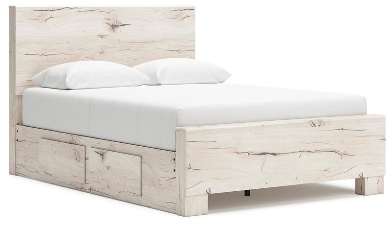 Cama con paneles y almacenamiento Lawroy