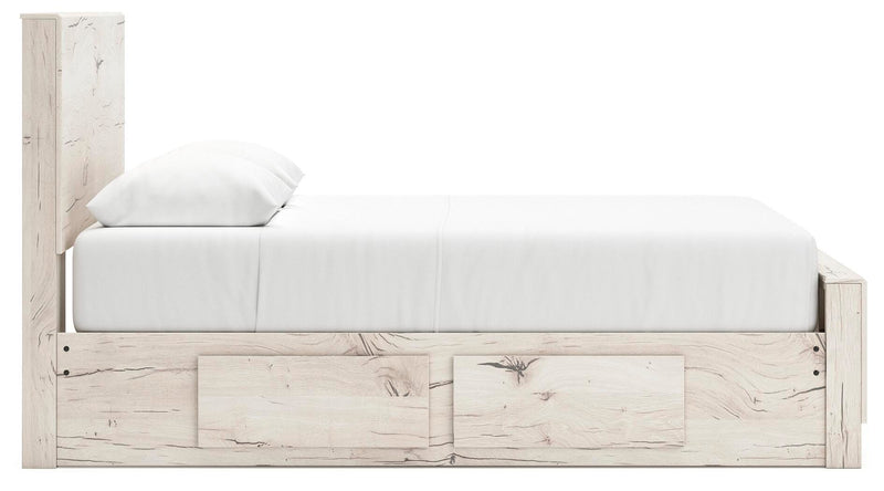 Cama con paneles y almacenamiento Lawroy