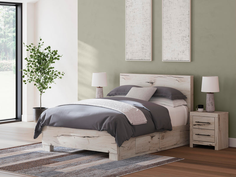 Cama con paneles y almacenamiento Lawroy