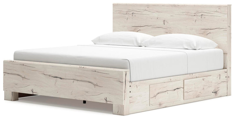 Cama con paneles y almacenamiento Lawroy