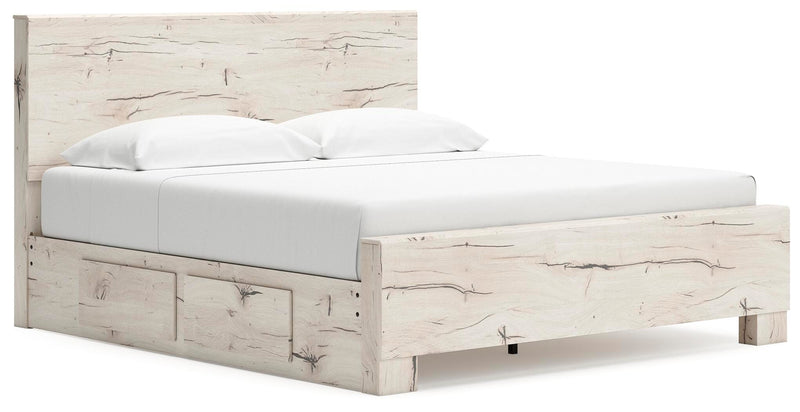 Cama con paneles y almacenamiento Lawroy