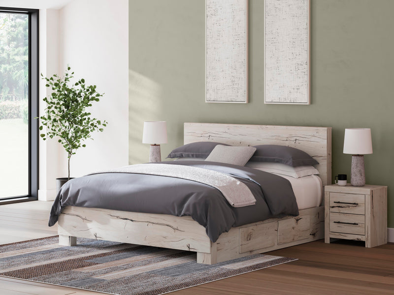 Cama con paneles y almacenamiento Lawroy