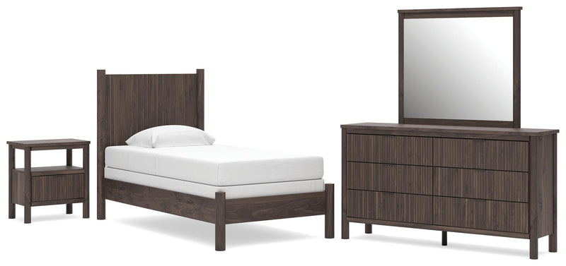 Juego de dormitorio Pamytta con cama de paneles