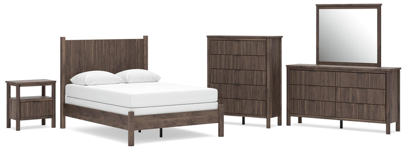Juego de dormitorio Pamytta con cama de paneles