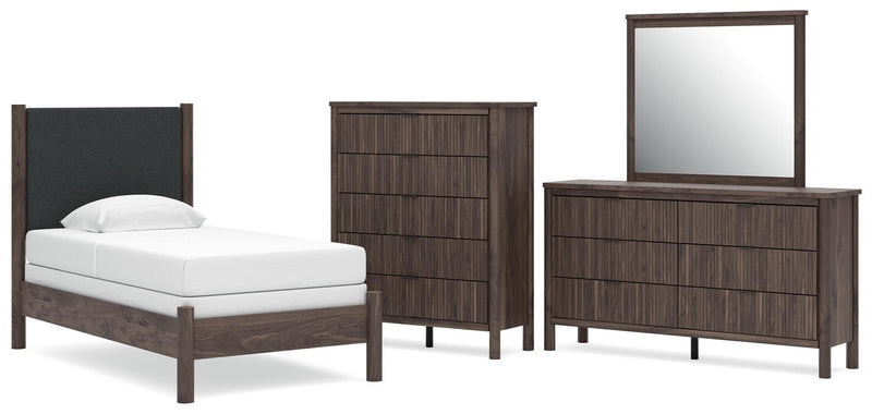 Pamytta Upholstered Panel Bed Bedroom Set