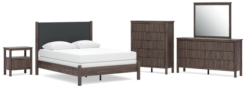 Pamytta Upholstered Panel Bed Bedroom Set