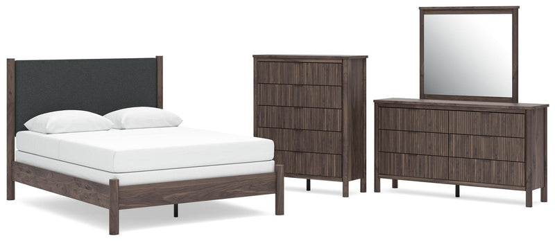 Pamytta Upholstered Panel Bed Bedroom Set