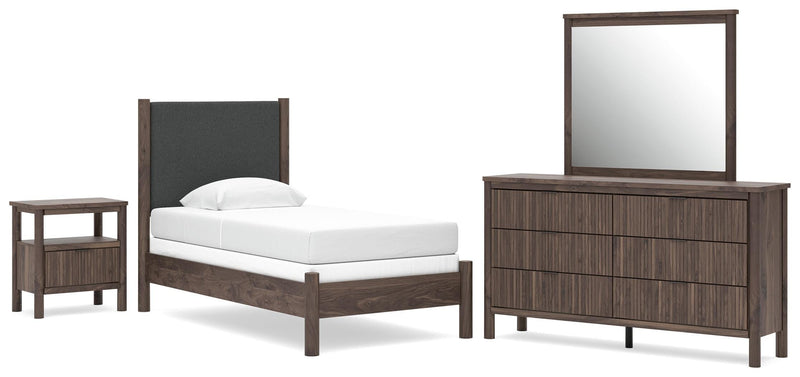 Pamytta Upholstered Panel Bed Bedroom Set