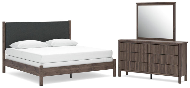 Pamytta Upholstered Panel Bed Bedroom Set