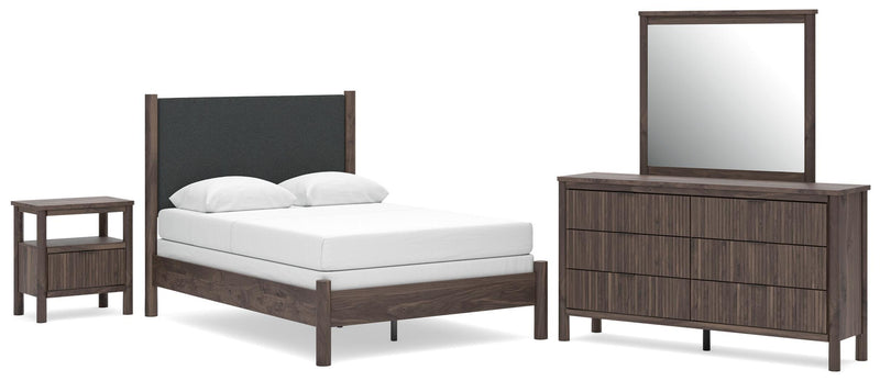 Pamytta Upholstered Panel Bed Bedroom Set
