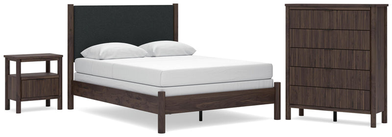 Pamytta Upholstered Panel Bed Bedroom Set