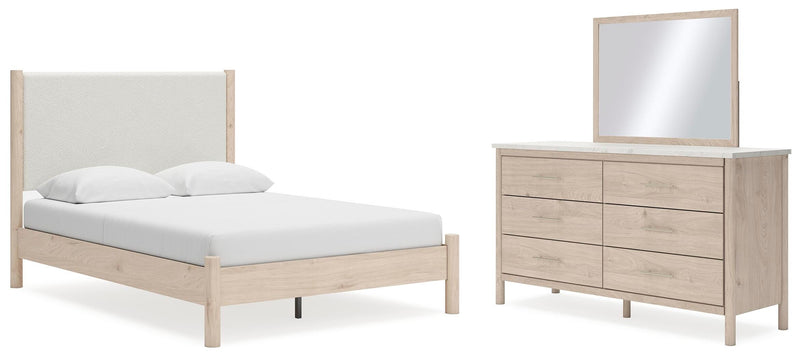 Cadmori Upholstered Panel Bed Bedroom Set