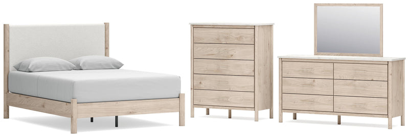 Cadmori Upholstered Panel Bed Bedroom Set