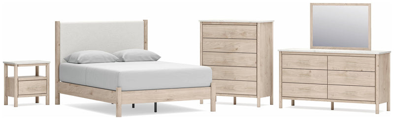 Cadmori Upholstered Panel Bed Bedroom Set