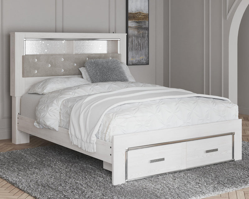 Altyra Upholstered Bookcase Bed with Storage