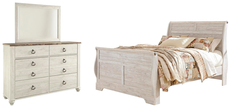 Willowton Sleigh Bed Bedroom Set