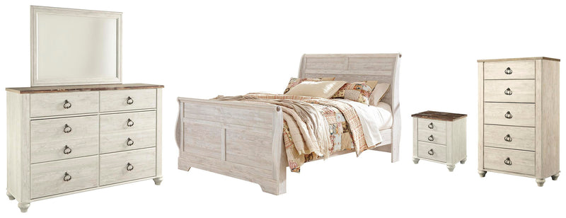 Willowton Sleigh Bed Bedroom Set
