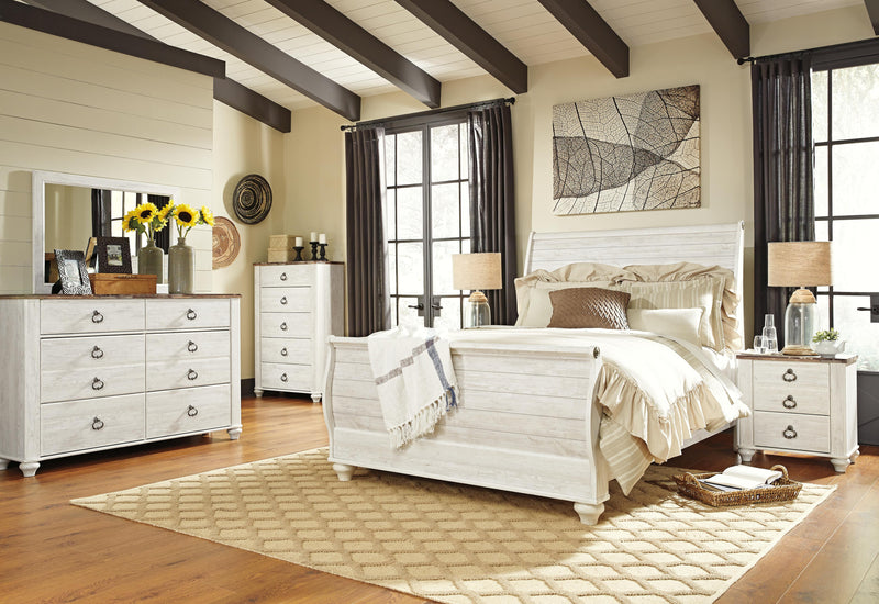 Willowton Sleigh Bed Bedroom Set