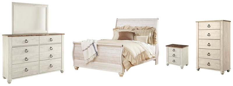 Willowton Sleigh Bed Bedroom Set