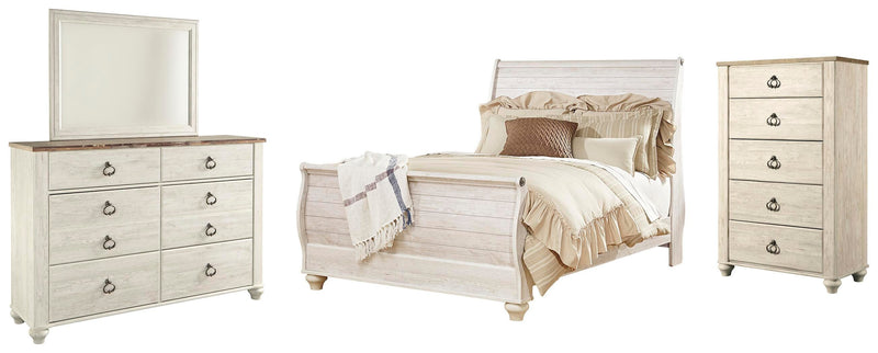 Willowton Sleigh Bed Bedroom Set