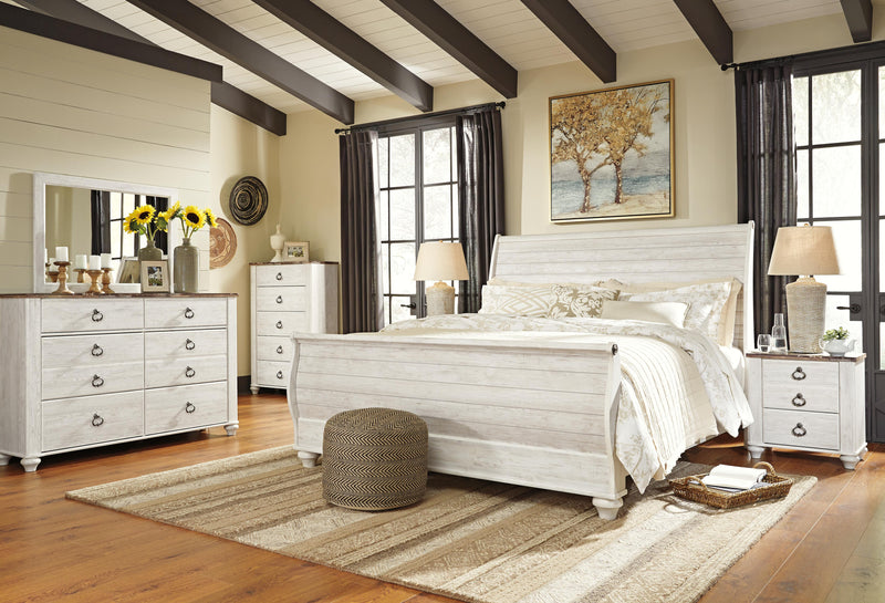 Willowton Sleigh Bed Bedroom Set