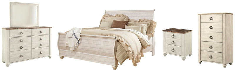 Willowton Sleigh Bed Bedroom Set