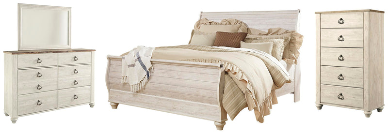 Willowton Sleigh Bed Bedroom Set