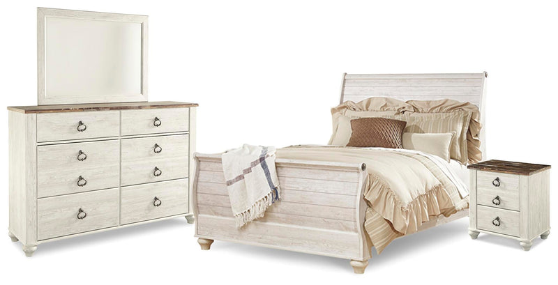 Willowton Sleigh Bed Bedroom Set
