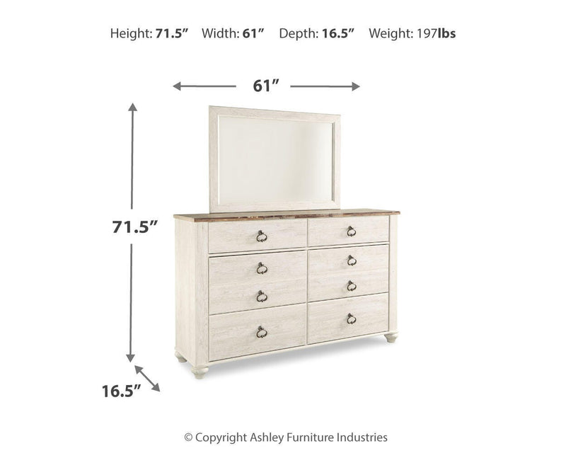 Willowton Sleigh Bed Bedroom Set