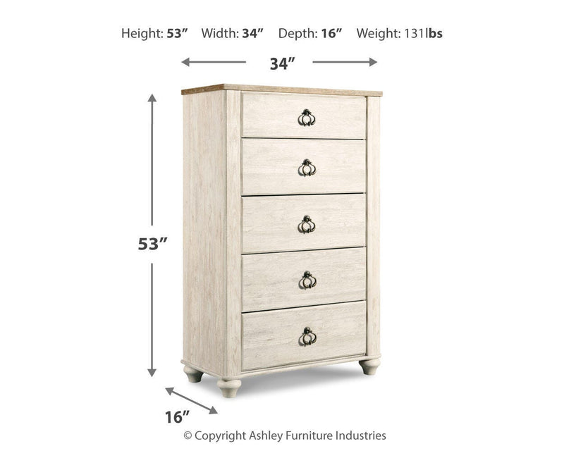Willowton Sleigh Bed Bedroom Set