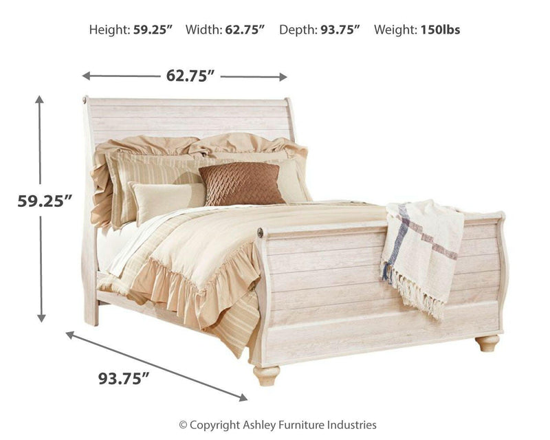 Willowton Sleigh Bed Bedroom Set