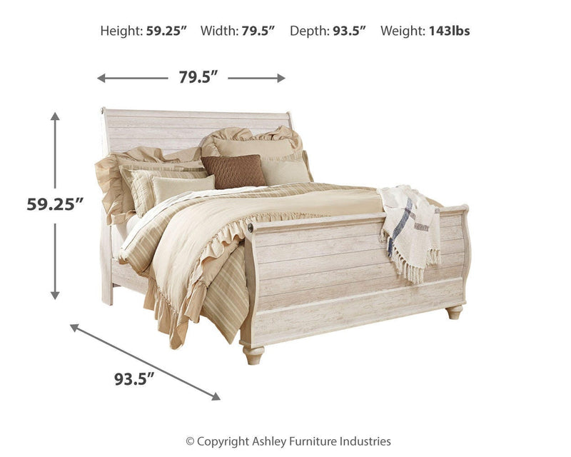 Willowton Sleigh Bed Bedroom Set