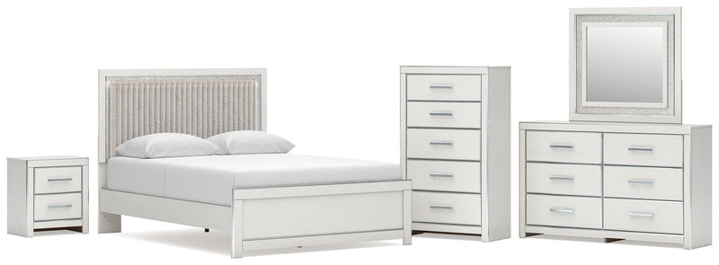 Zuraleus Upholstered Panel Platform Bed Bedroom Set