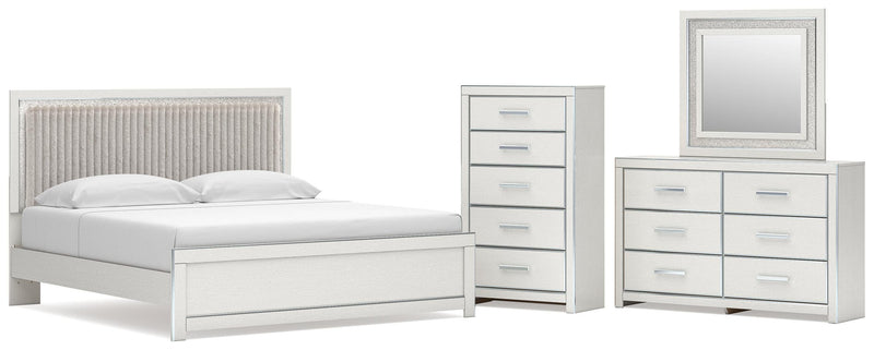 Zuraleus Upholstered Panel Platform Bed Bedroom Set