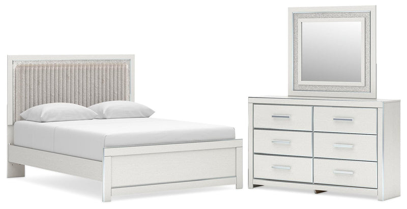 Zuraleus Upholstered Panel Platform Bed Bedroom Set