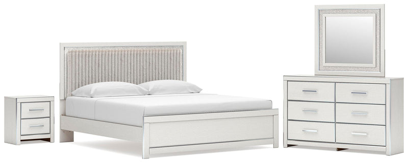 Zuraleus Upholstered Panel Platform Bed Bedroom Set