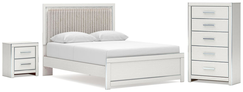 Zuraleus Upholstered Panel Platform Bed Bedroom Set