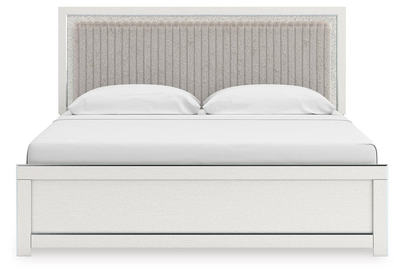 Zuraleus Upholstered Panel Platform Bed Bedroom Set