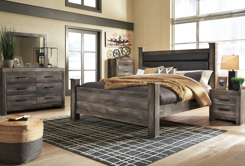Juego de dormitorio con cama de cuatro postes Wynnlow