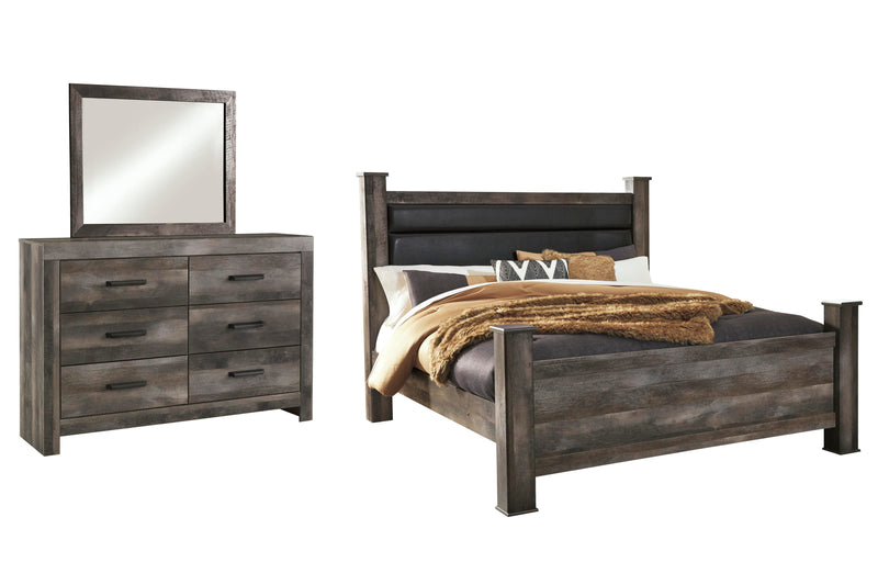 Juego de dormitorio con cama de cuatro postes Wynnlow