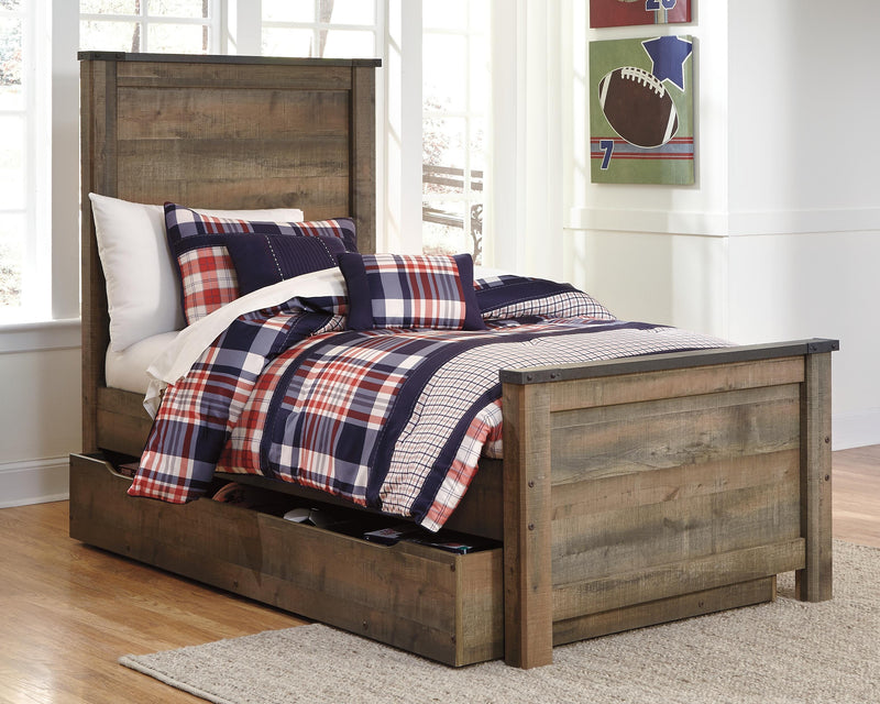 Trinell Panel Bed with 1 Large Storage Drawer