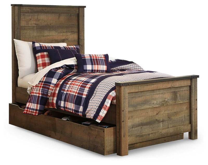 Trinell Panel Bed with 1 Large Storage Drawer