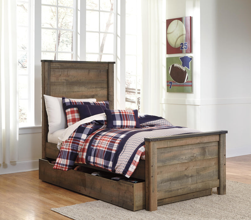 Trinell Panel Bed with 1 Large Storage Drawer