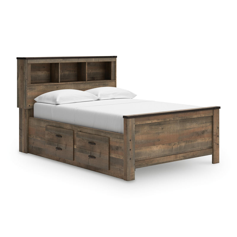 Cama de librería Trinell con 2 cajones de almacenamiento