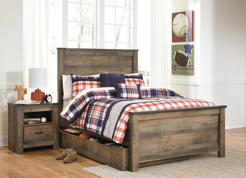 Trinell Panel Bed with 1 Large Storage Drawer