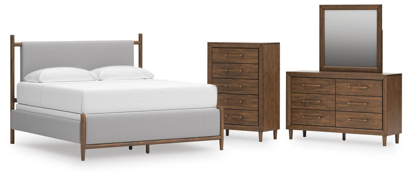 Juego de dormitorio de cama tapizada Lyncott