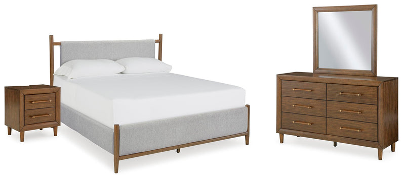 Juego de dormitorio de cama tapizada Lyncott