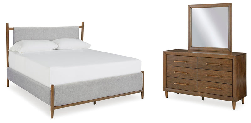 Juego de dormitorio de cama tapizada Lyncott