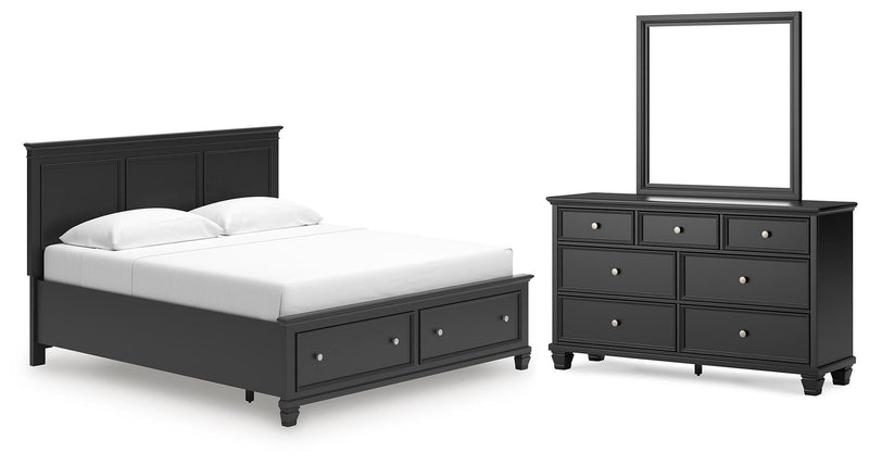 Lanolee Panel Storage Bed Bedroom Set
